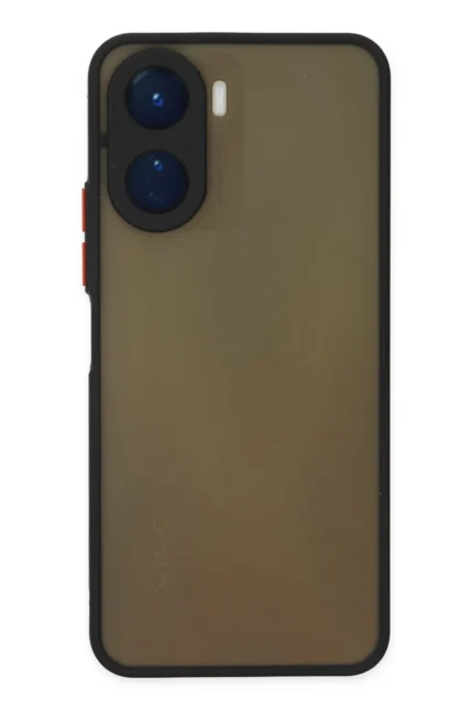 Uray store Vivo Y16 Kılıf Montreal Silikon Kapak - Siyah