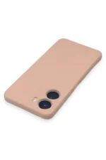 Uray store Vivo Y16 Kılıf Nano içi Kadife Silikon - Pudra - Görsel 4