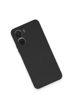 Uray store Vivo Y16 Kılıf Nano içi Kadife Silikon - Siyah - Görsel 3