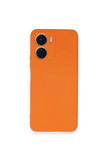 Uray store Vivo Y16 Kılıf Nano içi Kadife Silikon - Turuncu