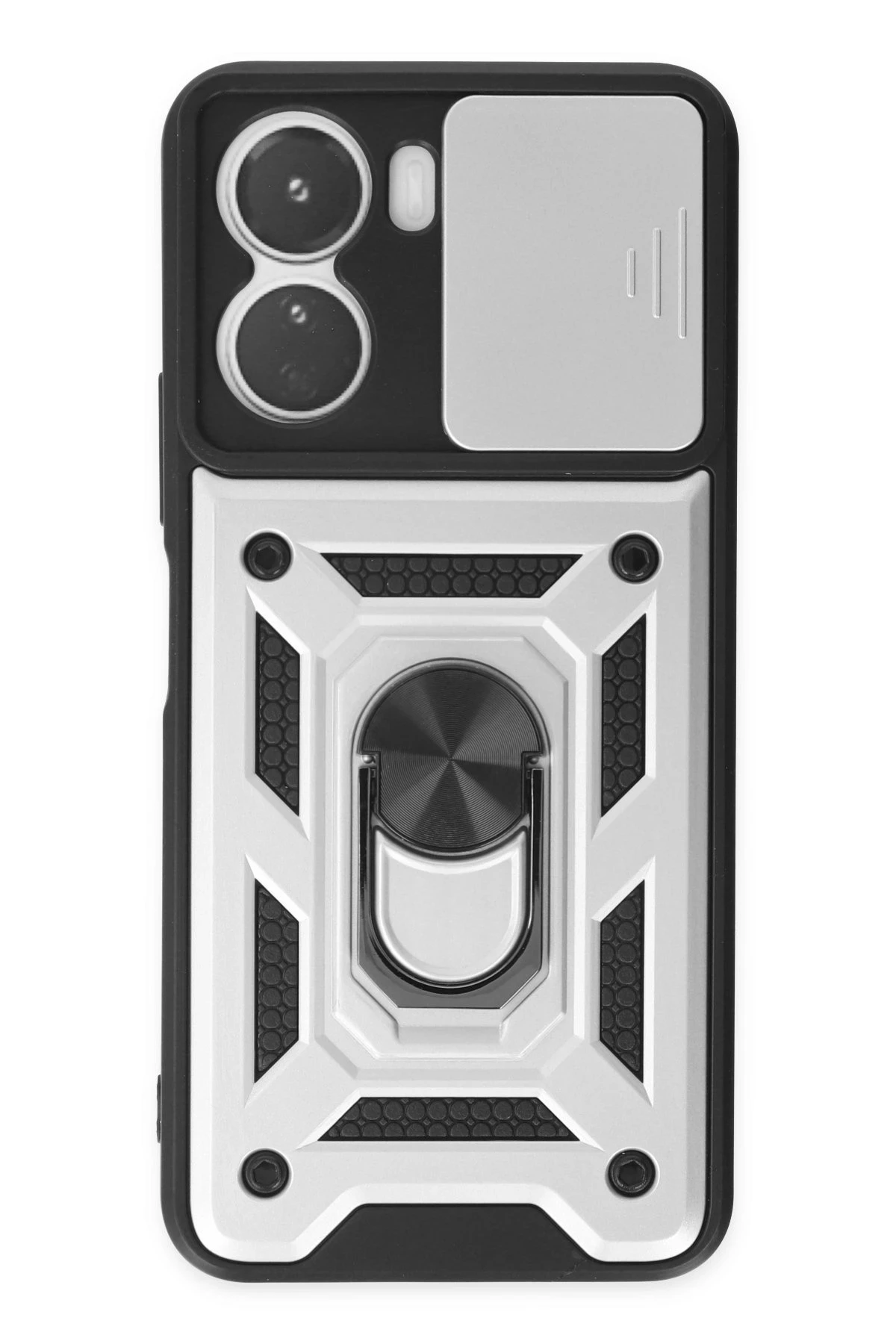 newface-vivo-y16-kilif-pars-lens-yuzuklu-silikon-gumus-default Uray store Vivo Y16 Kılıf Pars Lens Yüzüklü Silikon - Gümüş - Görsel 1