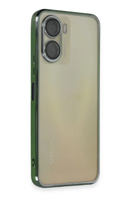Uray store Vivo Y16 Kılıf Razer Lensli Silikon - Yeşil