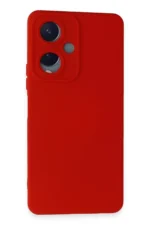 Uray store Vivo Y17S Kılıf Nano içi Kadife Silikon - Kırmızı