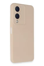 Uray store Vivo Y17S Kılıf Nano içi Kadife Silikon - Pudra - Görsel 2