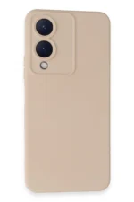Uray store Vivo Y17S Kılıf Nano içi Kadife Silikon - Pudra