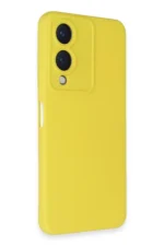 Uray store Vivo Y17S Kılıf Nano içi Kadife Silikon - Sarı - Görsel 2