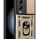Uray store Vivo Y17S Kılıf Pars Lens Yüzüklü Silikon - Gold