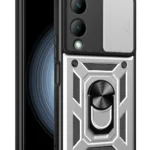 Uray store Vivo Y17S Kılıf Pars Lens Yüzüklü Silikon - Gümüş
