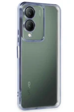 Uray store Vivo Y17S Kılıf Razer Lensli Silikon - Açık Mavi
