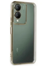 Uray store Vivo Y17S Kılıf Razer Lensli Silikon - Gold