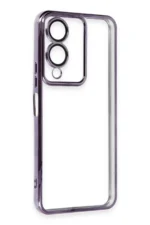 Uray store Vivo Y17S Kılıf Razer Lensli Silikon - Mor - Görsel 2
