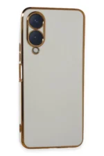 Uray store Vivo Y17S Kılıf Volet Silikon - Beyaz