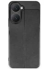 Uray store Vivo Y18 Kılıf Auto Focus Kapak - Siyah - Görsel 2