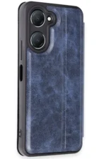 Uray store Vivo Y18 Kılıf Flip Cover - Lacivert - Görsel 2