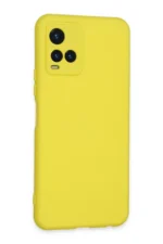 Uray store Vivo Y21S Kılıf Nano içi Kadife Silikon - Sarı - Görsel 2