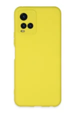 Uray store Vivo Y21S Kılıf Nano içi Kadife Silikon - Sarı