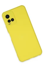 Uray store Vivo Y21S Kılıf Nano içi Kadife Silikon - Sarı - Görsel 3