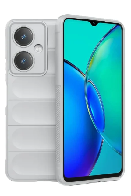 Uray store Vivo Y27 Kılıf Optimum Silikon - Krem