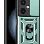Uray store Vivo Y27 Kılıf Pars Lens Yüzüklü Silikon - Yeşil