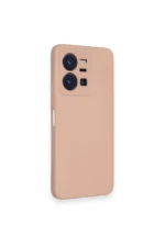 Uray store Vivo Y35 Kılıf Nano içi Kadife Silikon - Pudra - Görsel 2