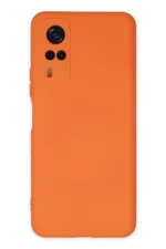 Uray store Vivo Y53S Kılıf Nano içi Kadife Silikon - Turuncu - Görsel 2