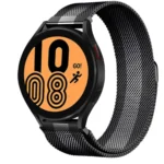 Uray store Watch 20mm Metal Mıknatıslı Kordon - Siyah-Beyaz