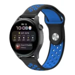 Uray store Watch 20mm Spor Delikli Kordon - Siyah-Mavi