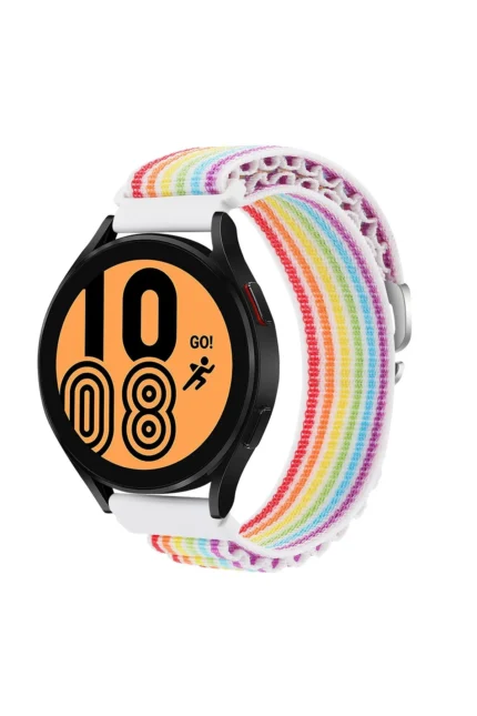 Uray store Watch 22mm KR410 Kumaş Kordon - Gökkuşağı