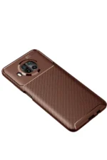 Uray store Xiaomi Mi 10T Lite Kılıf Auto Focus Karbon Kapak - Kahverengi - Görsel 2
