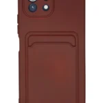 Uray store Xiaomi Mi 11 Kılıf Kelvin Kartvizitli Silikon - Bordo