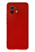 Uray store Xiaomi Mi 11 Kılıf Nano içi Kadife Silikon - Kırmızı