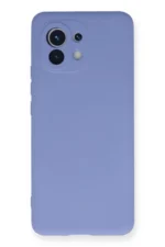 Uray store Xiaomi Mi 11 Kılıf Nano içi Kadife Silikon - Lila