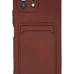 Uray store Xiaomi Mİ 11 Lite Kılıf Kelvin Kartvizitli Silikon - Bordo