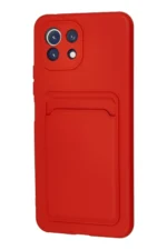 Uray store Xiaomi Mİ 11 Lite Kılıf Kelvin Kartvizitli Silikon - Kırmızı - Görsel 3