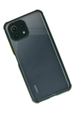 Uray store Xiaomi Mİ 11 Lite Kılıf Miami Şeffaf Silikon - Koyu Yeşil - Görsel 2