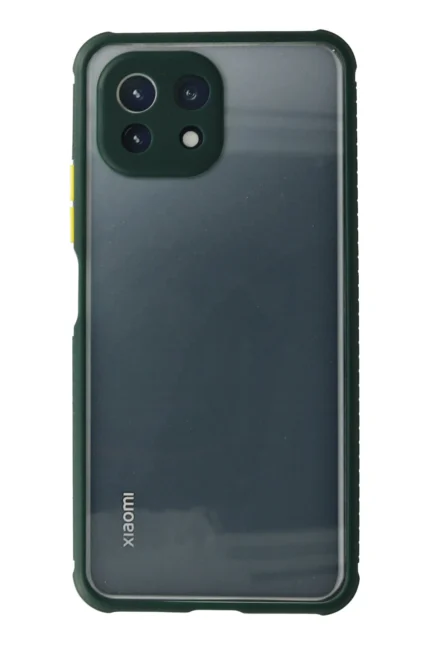 Uray store Xiaomi Mİ 11 Lite Kılıf Miami Şeffaf Silikon - Koyu Yeşil