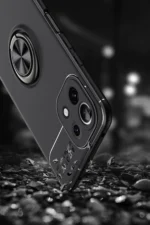 Uray store Xiaomi Mİ 11 Lite Kılıf Range Yüzüklü Silikon - Siyah - Görsel 3