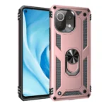Uray store Xiaomi Mİ 11 Lite Kılıf Sofya Yüzüklü Silikon Kapak - Rose