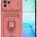 Uray store Xiaomi Mİ 11 Lite Kılıf Zuma Kartvizitli Yüzüklü Silikon - Pembe
