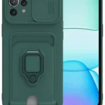 Uray store Xiaomi Mİ 11 Lite Kılıf Zuma Kartvizitli Yüzüklü Silikon - Yeşil