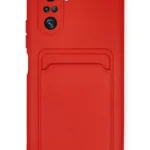 Uray store Xiaomi Mi 11i Kılıf Kelvin Kartvizitli Silikon - Kırmızı