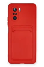 Uray store Xiaomi Mi 11i Kılıf Kelvin Kartvizitli Silikon - Kırmızı
