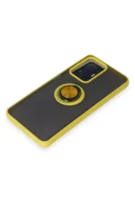 Uray store Xiaomi Mi 11T Pro Kılıf Montreal Yüzüklü Silikon Kapak - Sarı - Görsel 4