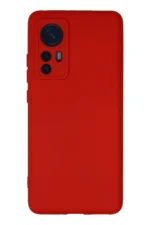 Uray store Xiaomi Mi 12 Kılıf Nano içi Kadife Silikon - Kırmızı