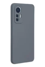 Uray store Xiaomi Mi 12 Lite Kılıf Nano içi Kadife Silikon - Gri - Görsel 2