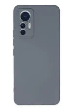 Uray store Xiaomi Mi 12 Lite Kılıf Nano içi Kadife Silikon - Gri