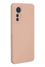 Uray store Xiaomi Mi 12 Lite Kılıf Nano içi Kadife Silikon - Pudra - Görsel 2