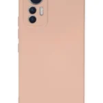 Uray store Xiaomi Mi 12 Lite Kılıf Nano içi Kadife Silikon - Pudra