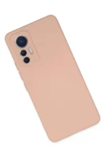 Uray store Xiaomi Mi 12 Lite Kılıf Nano içi Kadife Silikon - Pudra - Görsel 3