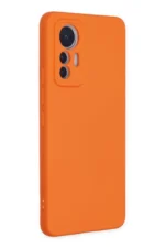Uray store Xiaomi Mi 12 Lite Kılıf Nano içi Kadife Silikon - Turuncu - Görsel 2